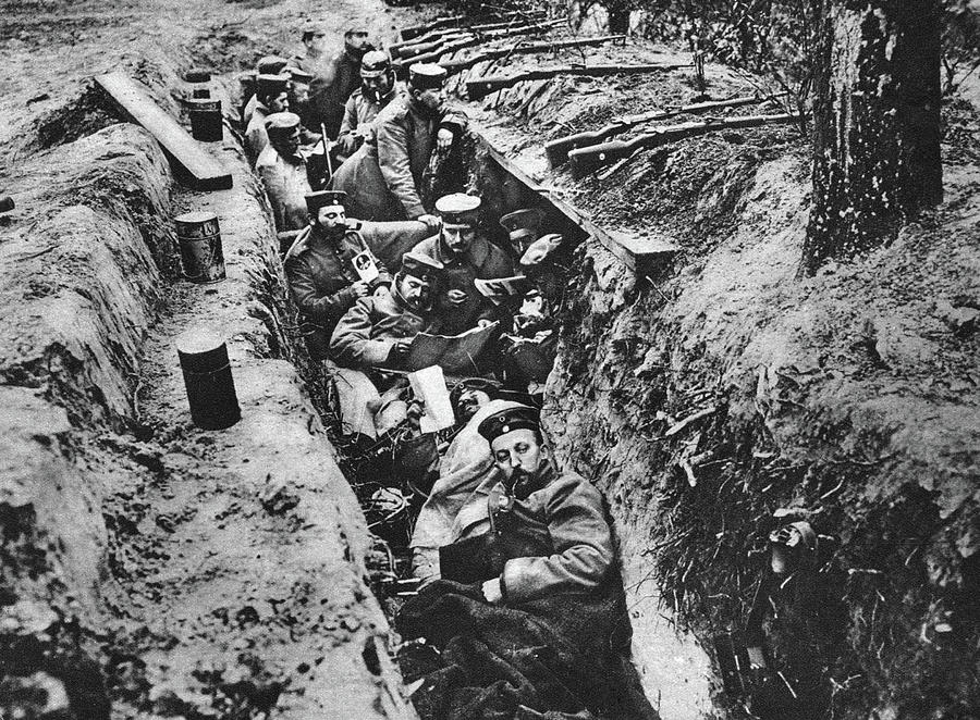 World War I German Trench - To License For Professional Use Visit Granger.com Photograph by Granger
