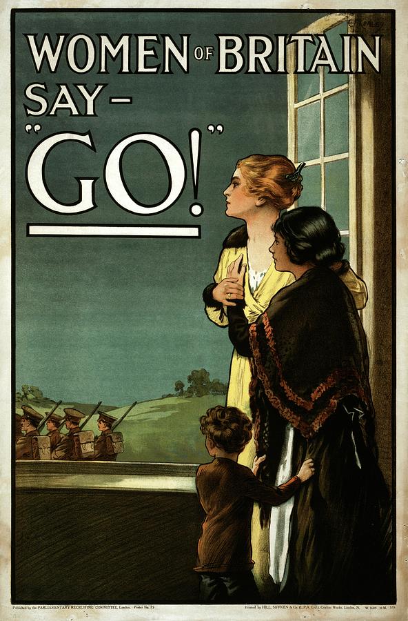 Human Photograph - World War I Recruitment Poster by Library Of Congress