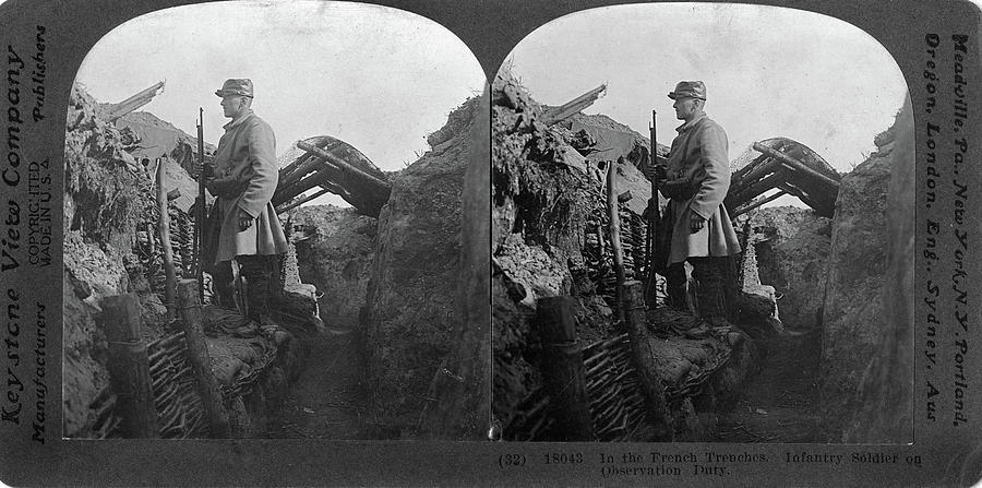 World War I Trench, C1915 - To License For Professional Use Visit Granger.com Painting by Granger