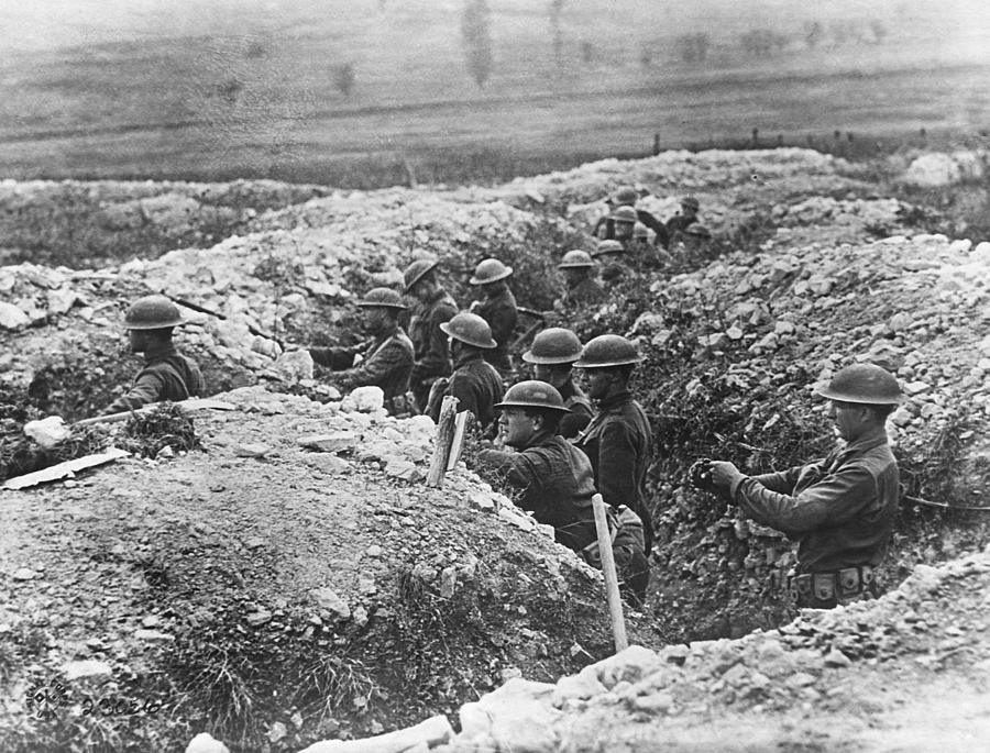 World War I Trench Warfare, C1917 Photograph by Granger