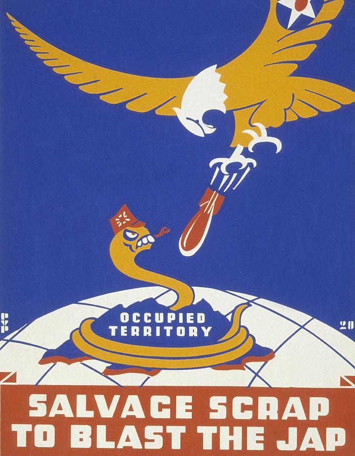 World War II 1939 1945 Anti Japanese Poster  Sponsored By 
