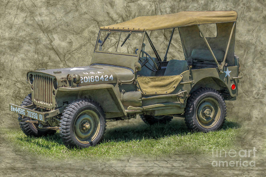 World War II Era Army Jeep  Digital Art by Randy Steele