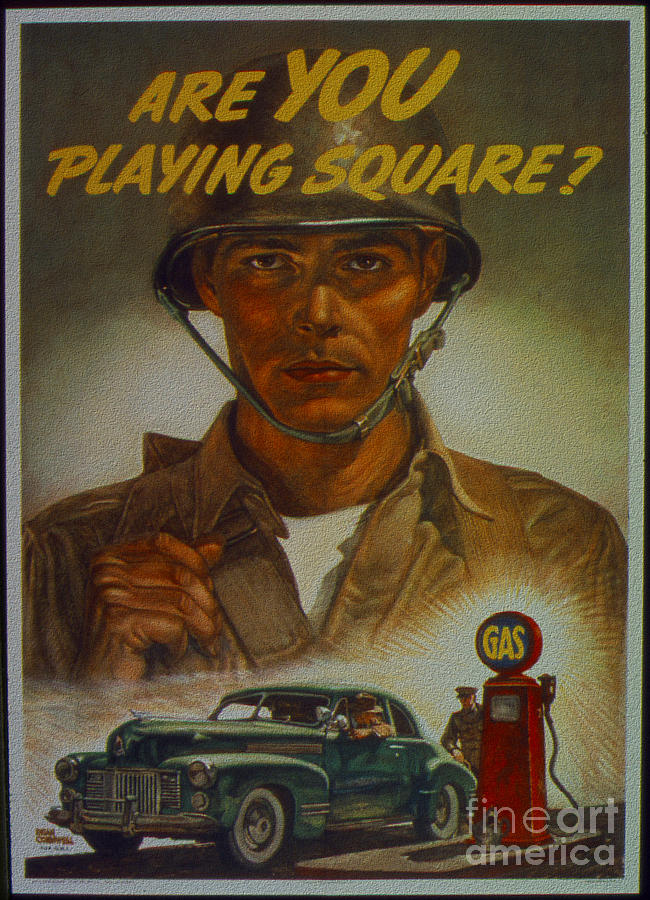 World War II military poster are you playing square Digital Art by Vintage Collectables
