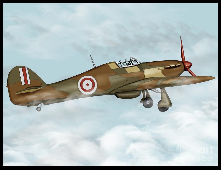 world war II plane Painting
