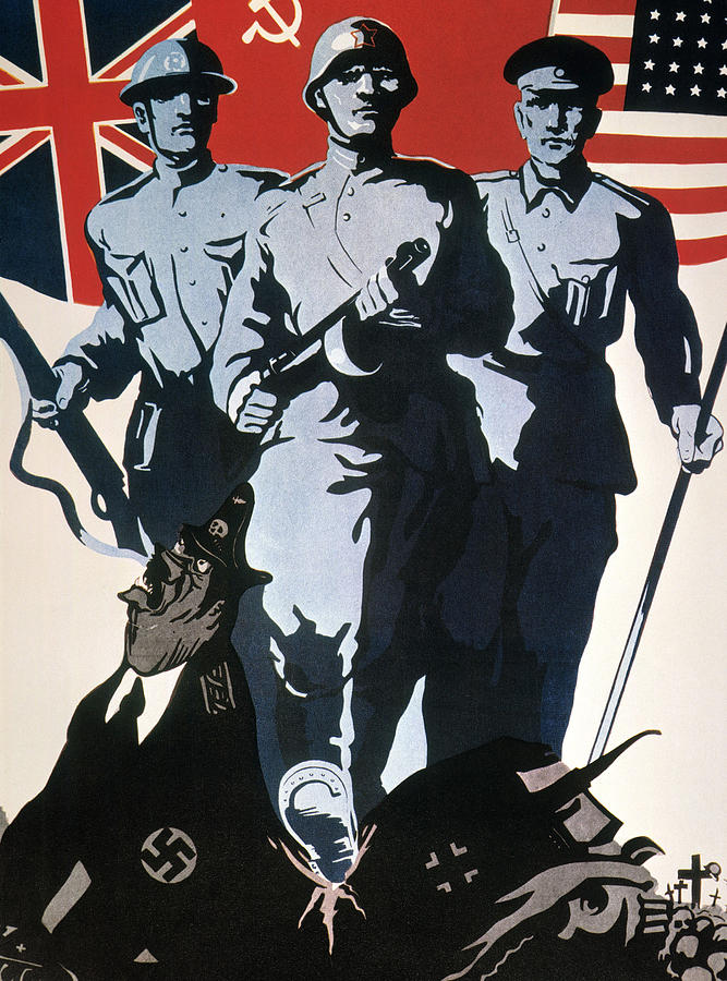 World War II: Soviet Poster Photograph by Granger