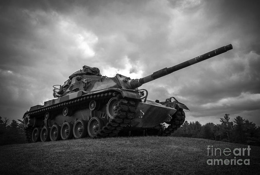 World War II Tank Black and White Photograph by Glenn Gordon