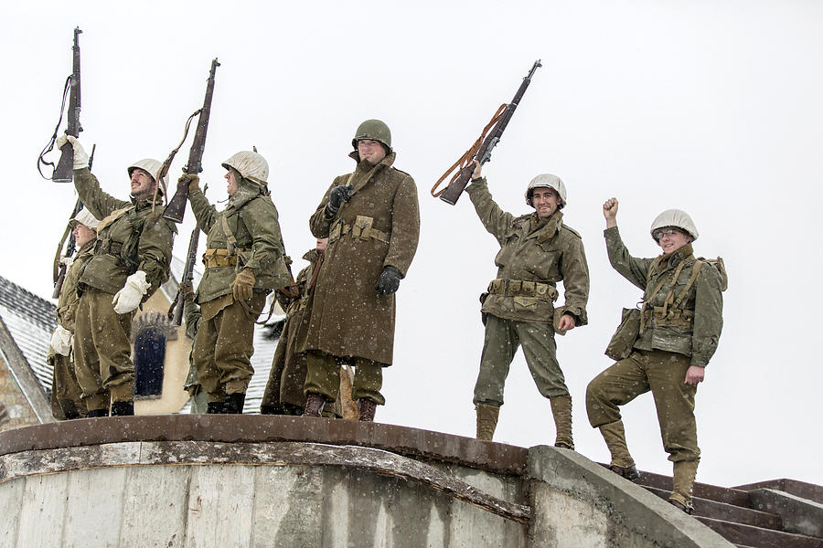 World War II: Victory Cheer After Storming Bunker Photograph by JasonDoiy