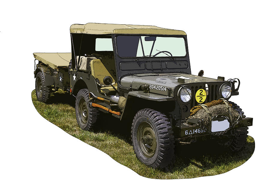 World War Two Army Jeep With Trailer  Photograph by Keith Webber Jr