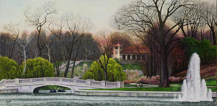 Worlds Fair Pavilion Painting by Michael Frank