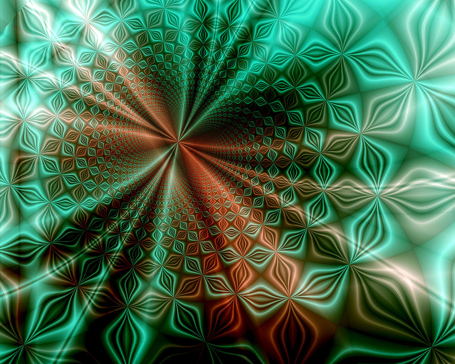 Abstract Digital Art - Wormhole by Kevin Trow