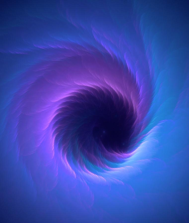 Albert Einstein Photograph - Wormhole Vortex by David Parker