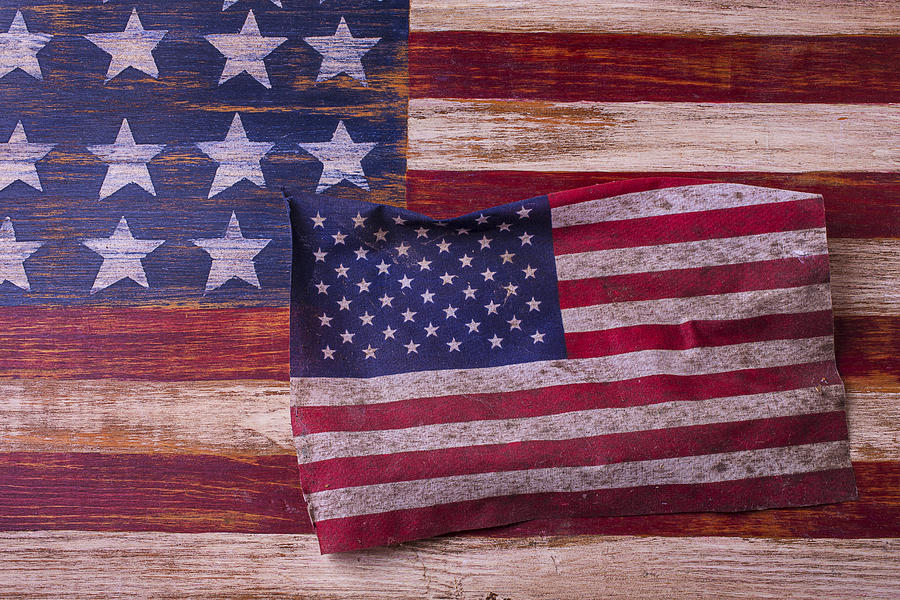Worn American Flag Photograph by Garry Gay