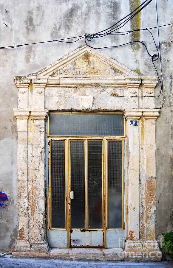 Worn Down Greek Doorway Photograph by Antony McAulay