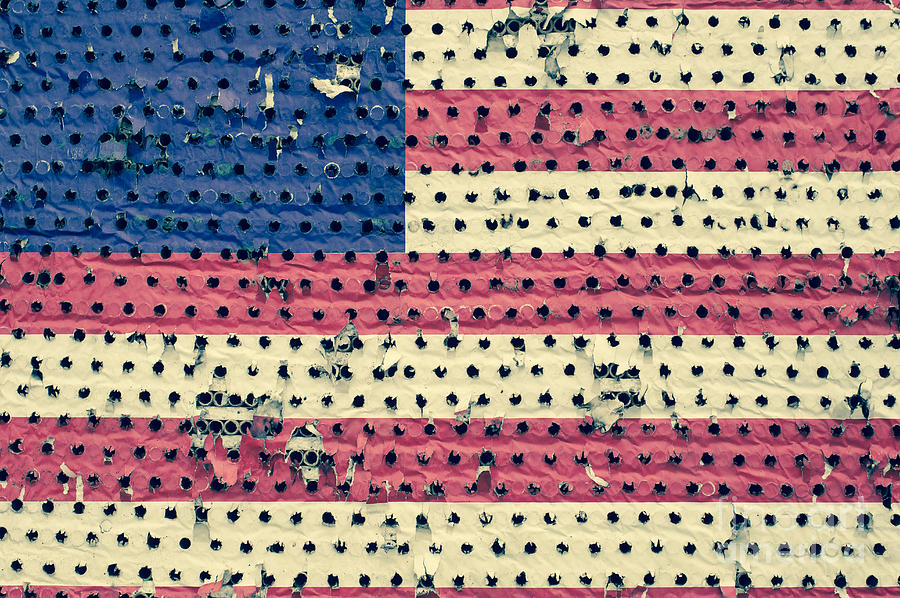 Worn out American Flag Photograph by Jim Corwin