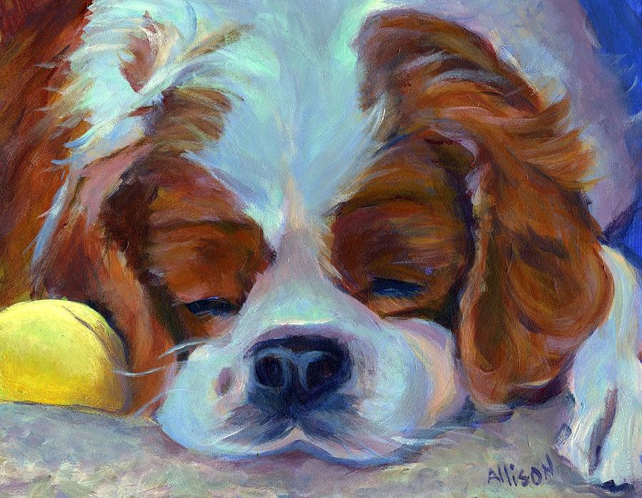 Dog Painting - Worn Out by Stephanie Allison