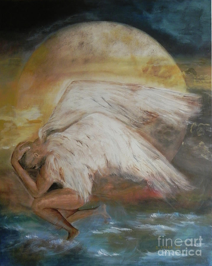 Angel Painting - Worship Him by Susan  Toler