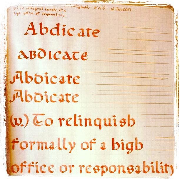 Foundational Photograph - Wotd #calligraphy #practice by Zach Falle