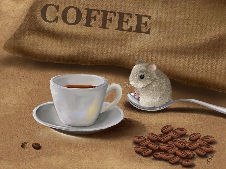 Would you like a cup of coffee? Painting by Veronica Minozzi