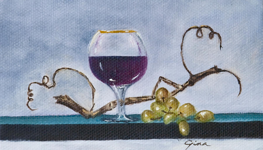 Would You Like A Glass Of Wine Painting by Gina Cordova