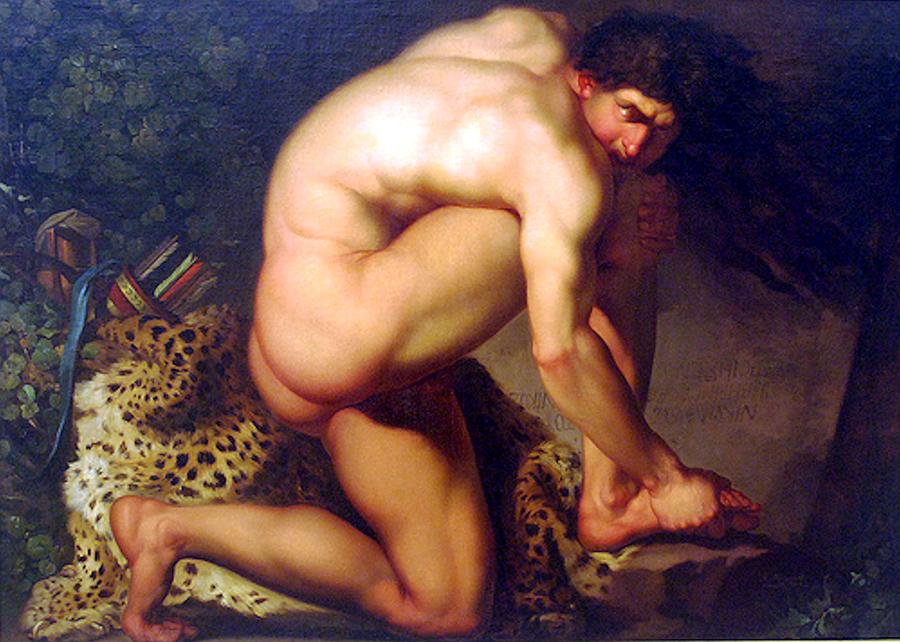 Wounded Philoctetes Painting by Nikolaj Abraham Abildgaard