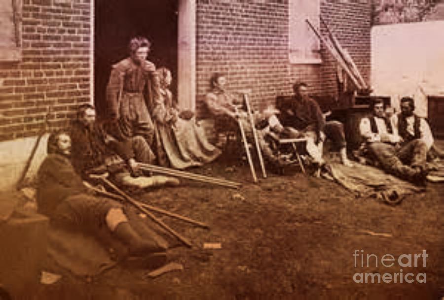 Wounded Soldiers Fredericksburg Battle Digital Art by Steven  Pipella