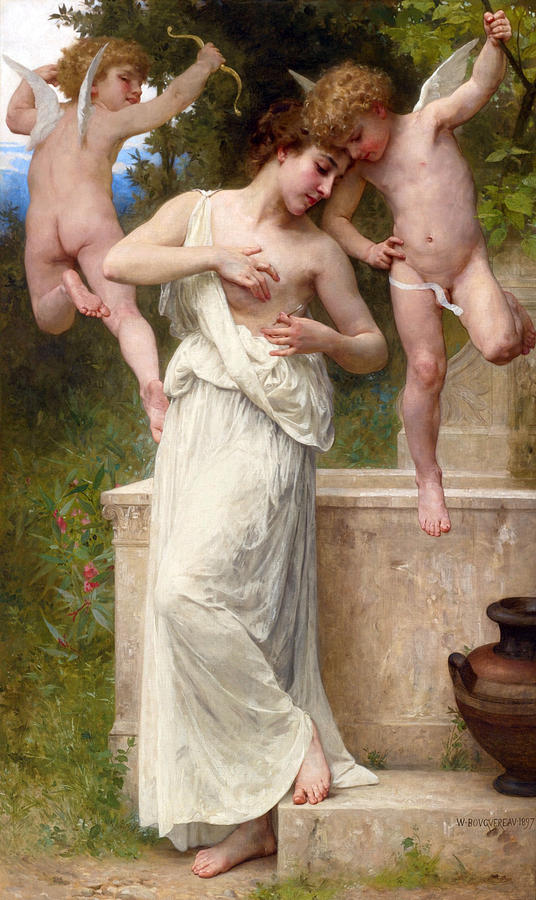 Wounds of Love Painting by William-Adolphe Bouguereau