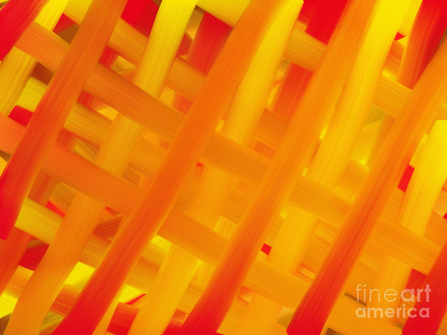 Woven - A Basket Weave Abstract Digital Art by Andee Design