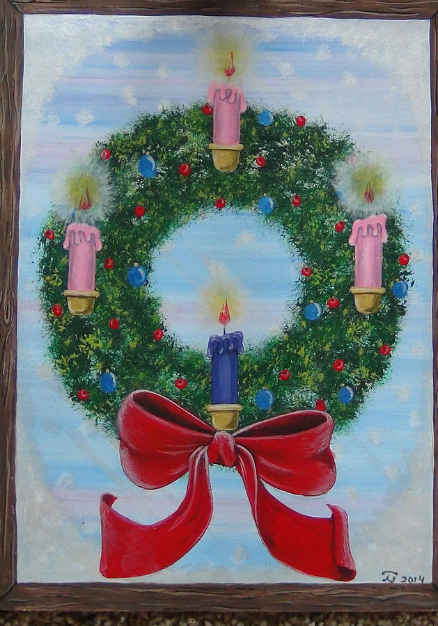 Wreath Painting by Tim Casner