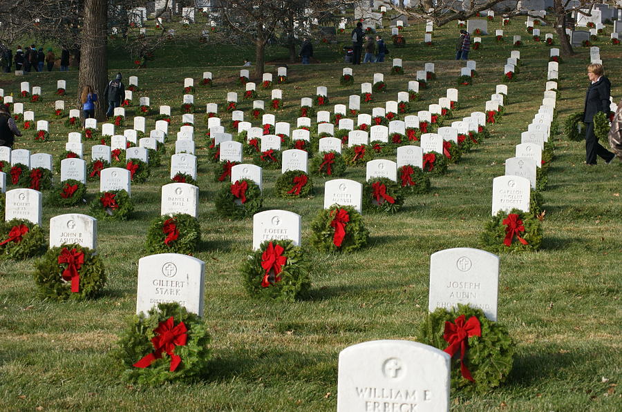 Arlington Cemetery Photograph - Wreaths around America by Heidi Poulin Arlington Cemetery Photograph - Wreaths around America by Heidi Poulin
