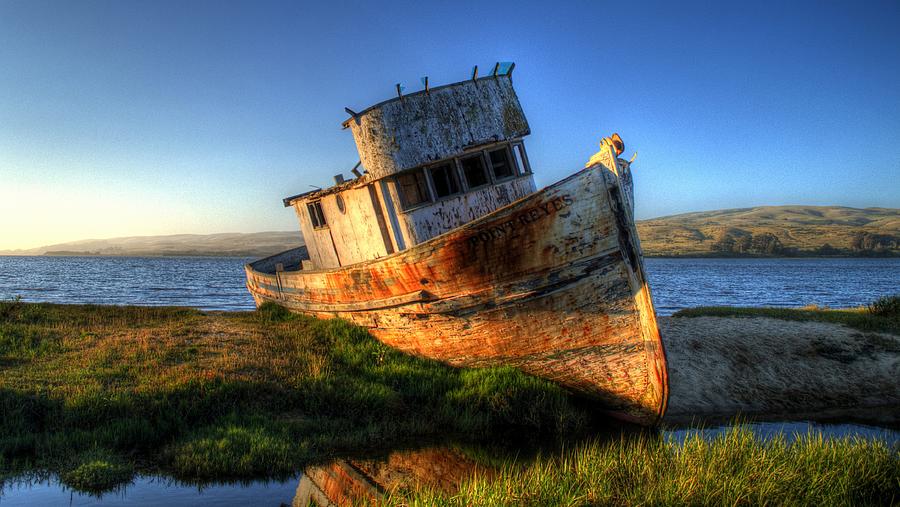 Wreck at Point Reyes Photograph by Mike Ronnebeck