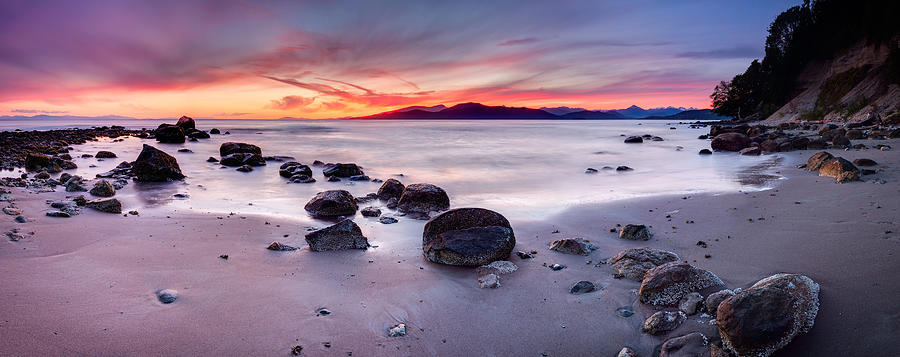 Sunset Photograph - Wreck Beach Panorama by Alexis Birkill