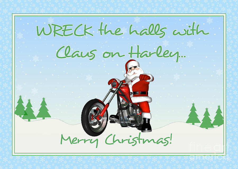 Christmas Digital Art - Wreck the Halls Claus by JH Designs