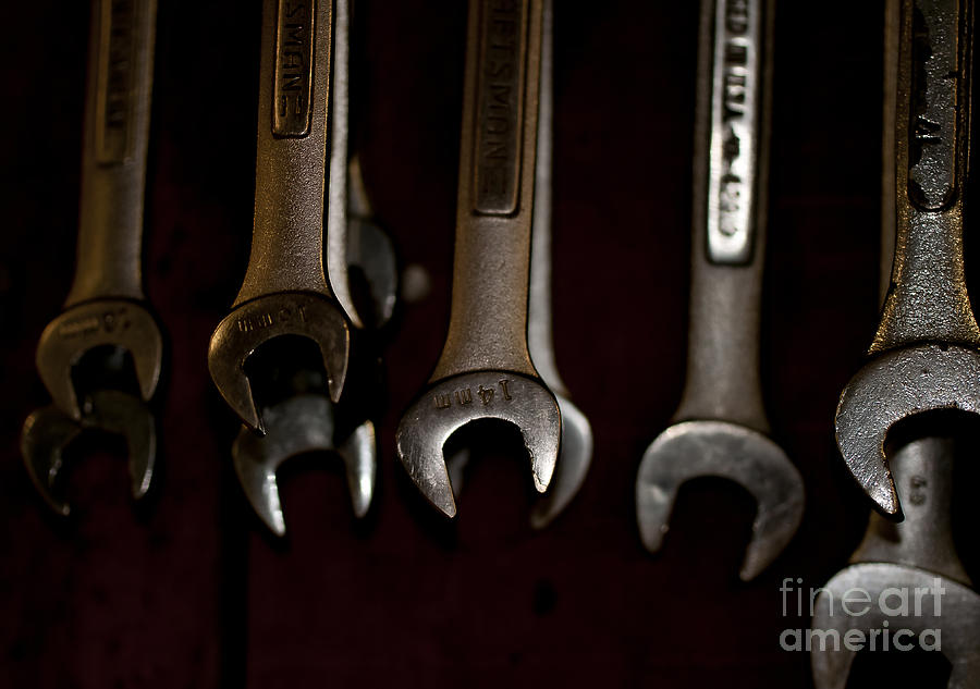 Wrenches Hanging On The Shop Wall Photograph by Wilma  Birdwell