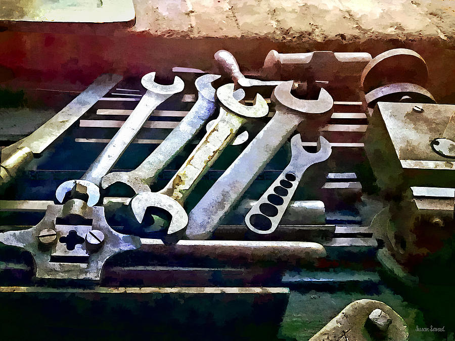 Wrenches in Machine Shop Photograph by Susan Savad