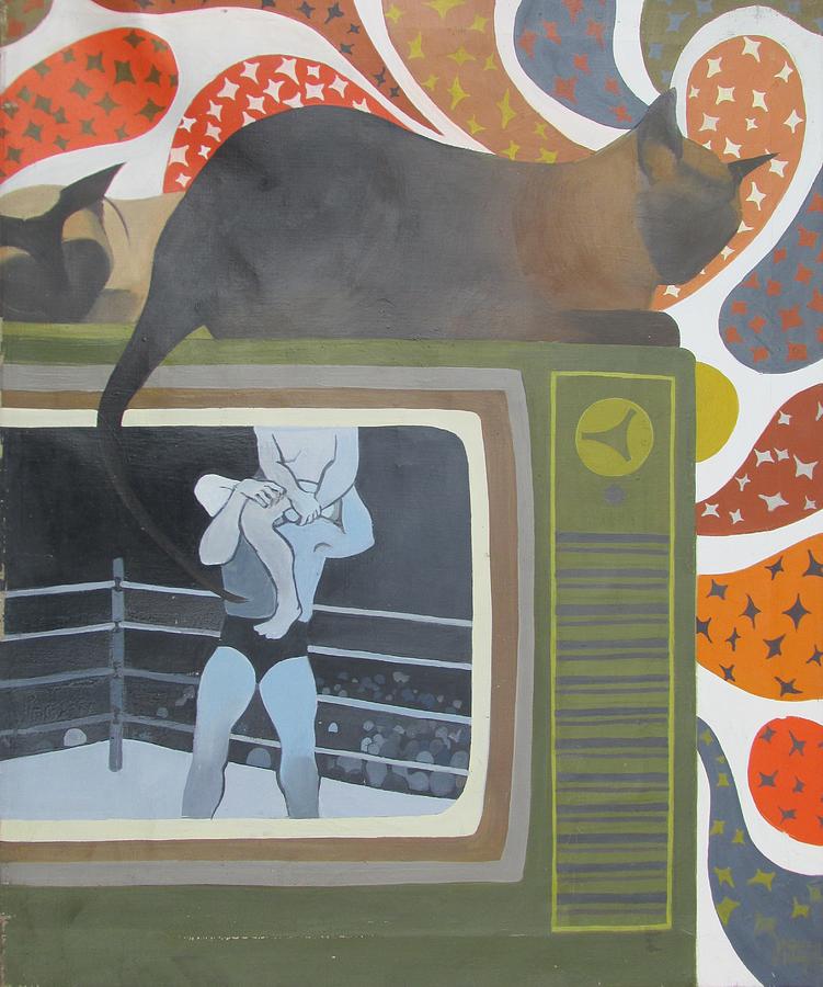 Chicago Painting - Wrestling Match by Janice Wetzel