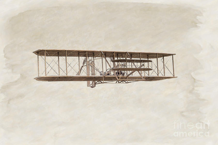 Wright Brothers Flight Ver II Digital Art