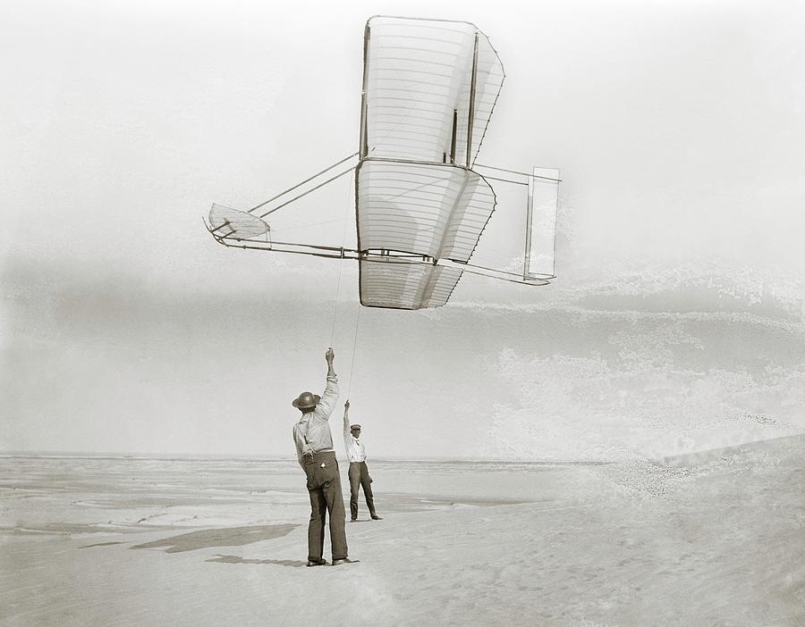 Wright Brothers Kitty Hawk Glider Photograph by Library Of Congress