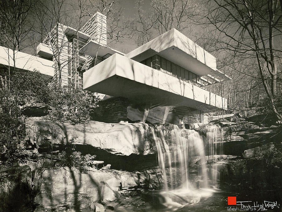 Wright - Fallingwater Photograph by Bill Hedrich