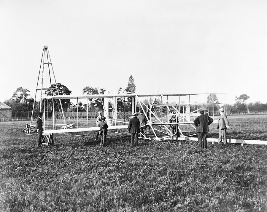 Wright Flyer II-iii And Catapult Photograph by Library Of Congress