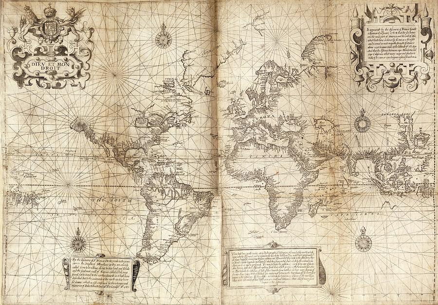 Wright-molyneux World Map Photograph by Middle Temple Library/science Photo Library