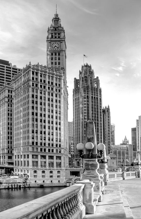 Architecture Photograph - Wrigley and Tribune by Scott Norris