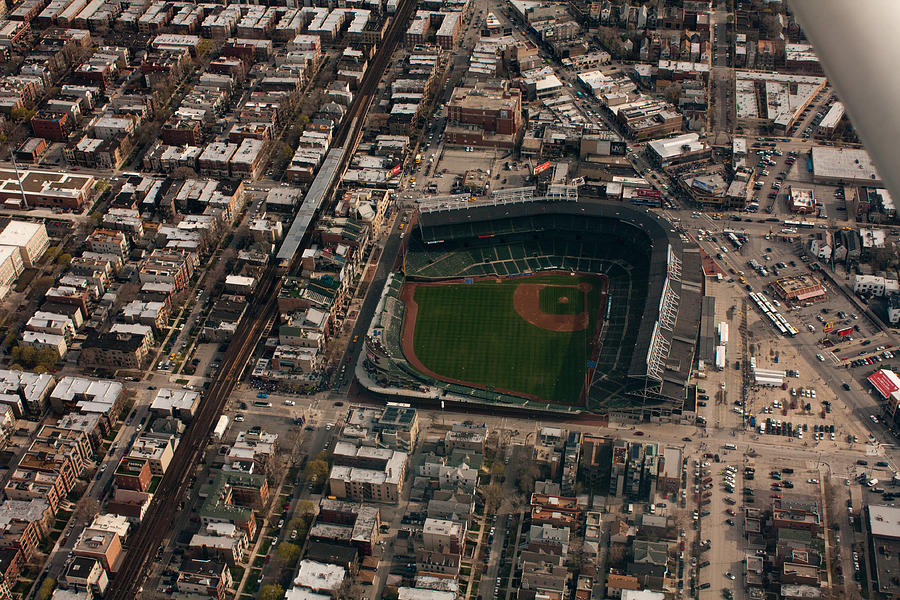Wrigley Field from the Air Photograph by Anthony Doudt