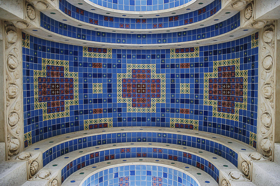Wrigley Memorial Tile Closeup Photograph by Lee Kirchhevel