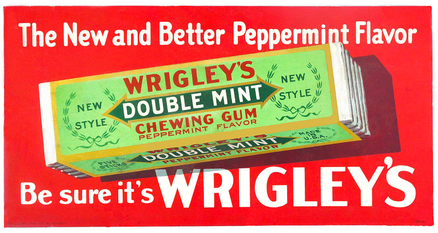 Streetcar Digital Art - Wrigleys Double Mint Chewing Gum by Woodson Savage