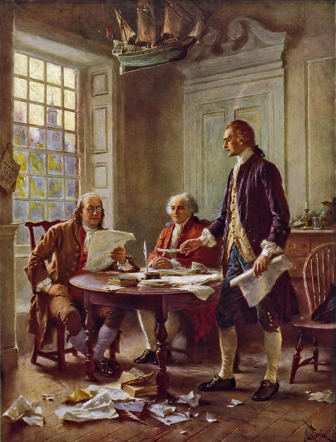 Writing Painting - Writing The Declaration Of Independence 1776 by DC Photographer