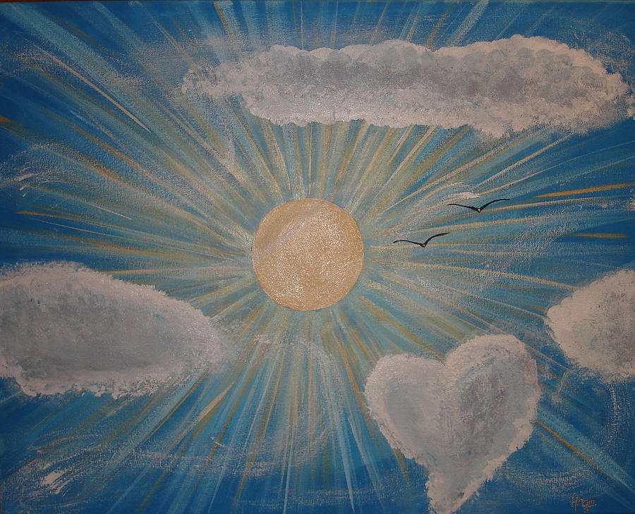 Written in the Clouds Painting by Angie Butler