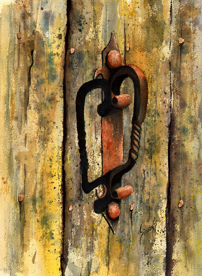 Wrought Iron Handle Painting by Sam Sidders