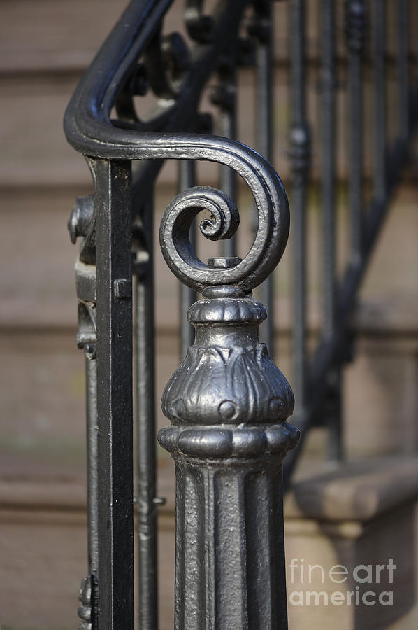 wrought Iron Newel Post 2 Photograph by Nancy Greenland