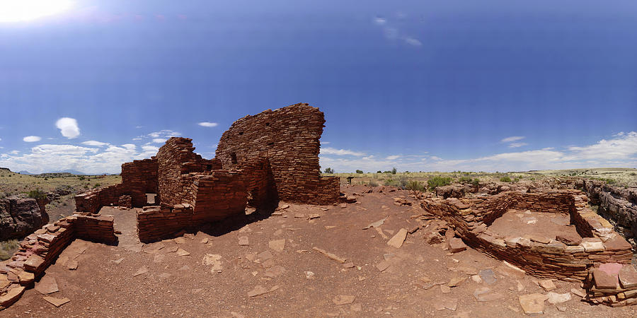 Arizona Photograph - Wupatki Lomaki Stone Dwellings July 24 2011 by Brian Lockett