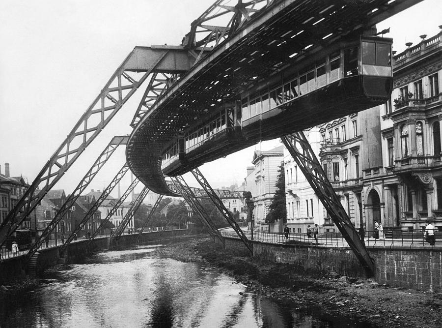 Wuppertal Suspension Railway Photograph by Underwood Archives